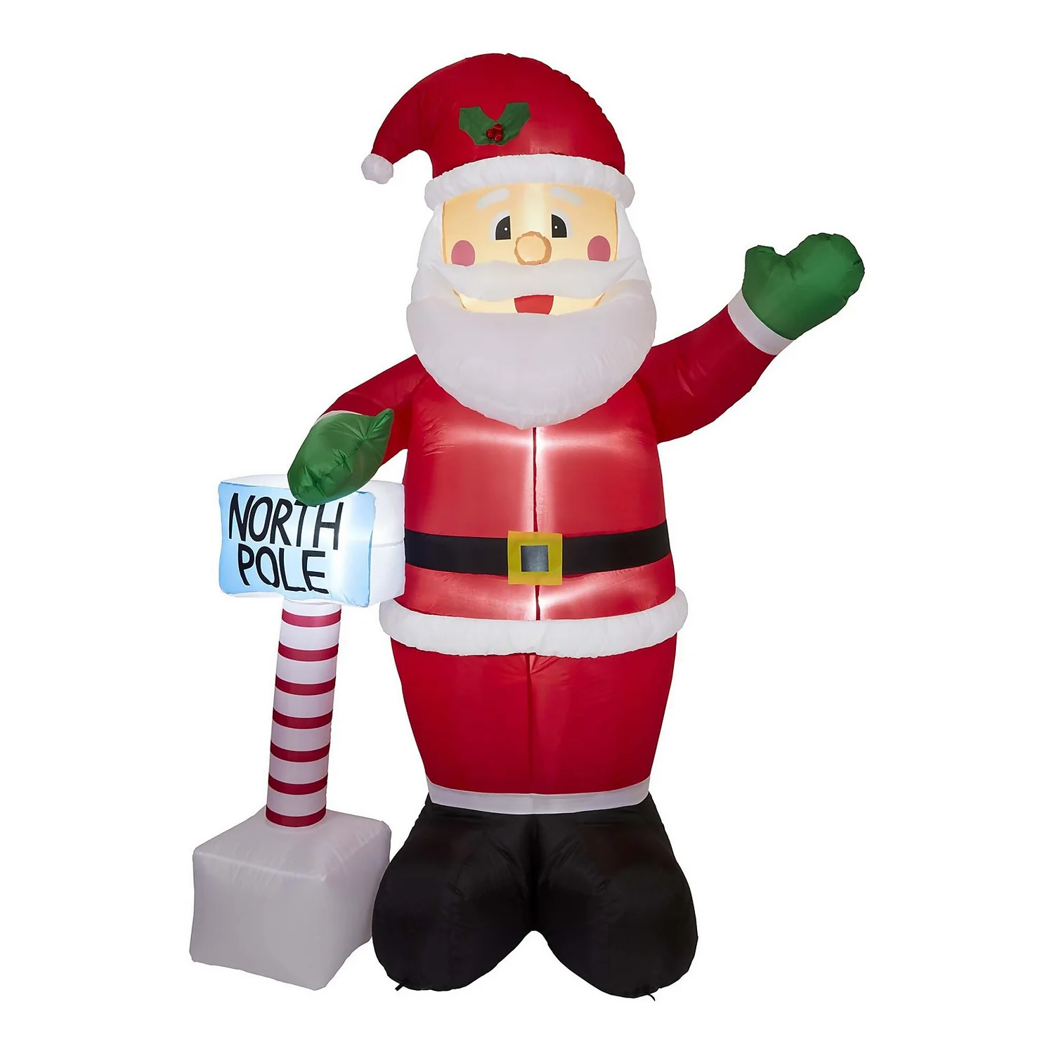 8ft Santa With North Pole Sign Christmas Inflatable 2 8ft Santa With North Pole Sign Christmas Inflatable - Image 2