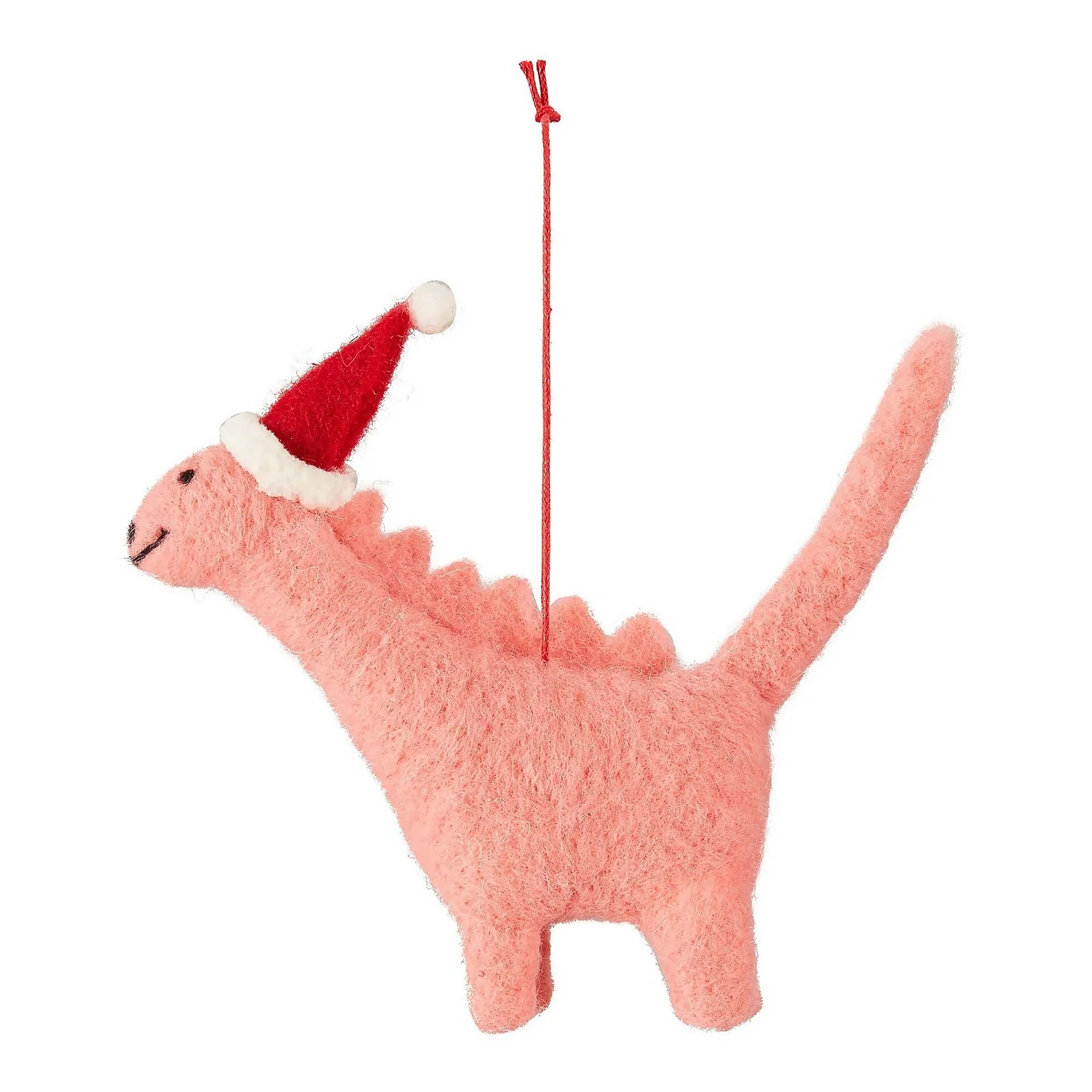 Felt Dinosaur Pink Hanging Christmas Tree Decoration 1 Felt Dinosaur Pink Hanging Christmas Tree Decoration