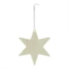 White Ceramic Message Star Christmas Tree Decoration