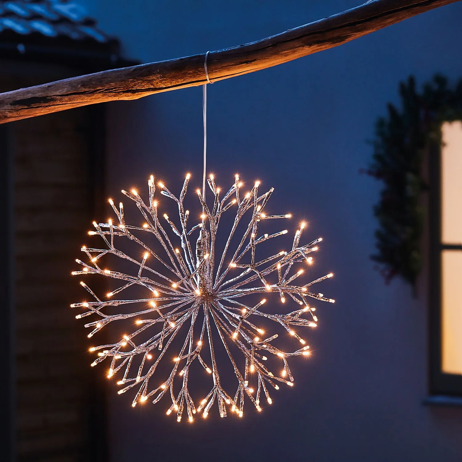 Silver North Star LED Christmas Light Decoration - Small 1 Silver North Star LED Christmas Light Decoration - Small