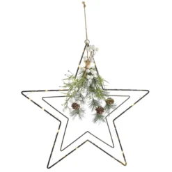 Yankee Candle Shop 28 Pre-lit Mistletoe Wire Star Christmas Decoration (Battery Operated)