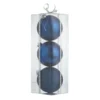 Large Dark Blue Shatterproof Christmas Tree Baubles - Pack Of 3