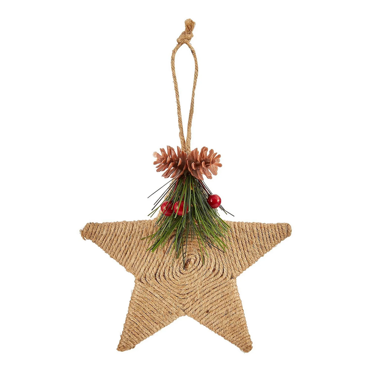 Hemp Rope Hanging Christmas Tree Decoration - Assortment 1 Hemp Rope Hanging Christmas Tree Decoration - Assortment