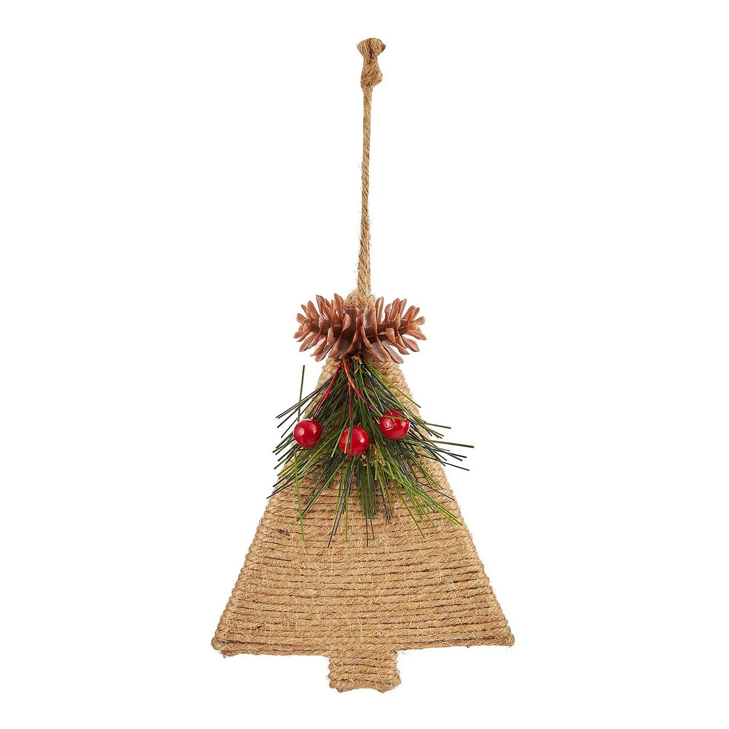 Hemp Rope Hanging Christmas Tree Decoration - Assortment 2 Hemp Rope Hanging Christmas Tree Decoration - Assortment - Image 2