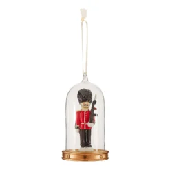 Soldier In Glass Cloche Christmas Tree Decoration