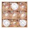 Lustre Glass Christmas Tree Baubles - 9 Pack