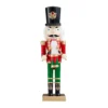 Red Wooden Nutcracker Figure Christmas Decoration - 36cm