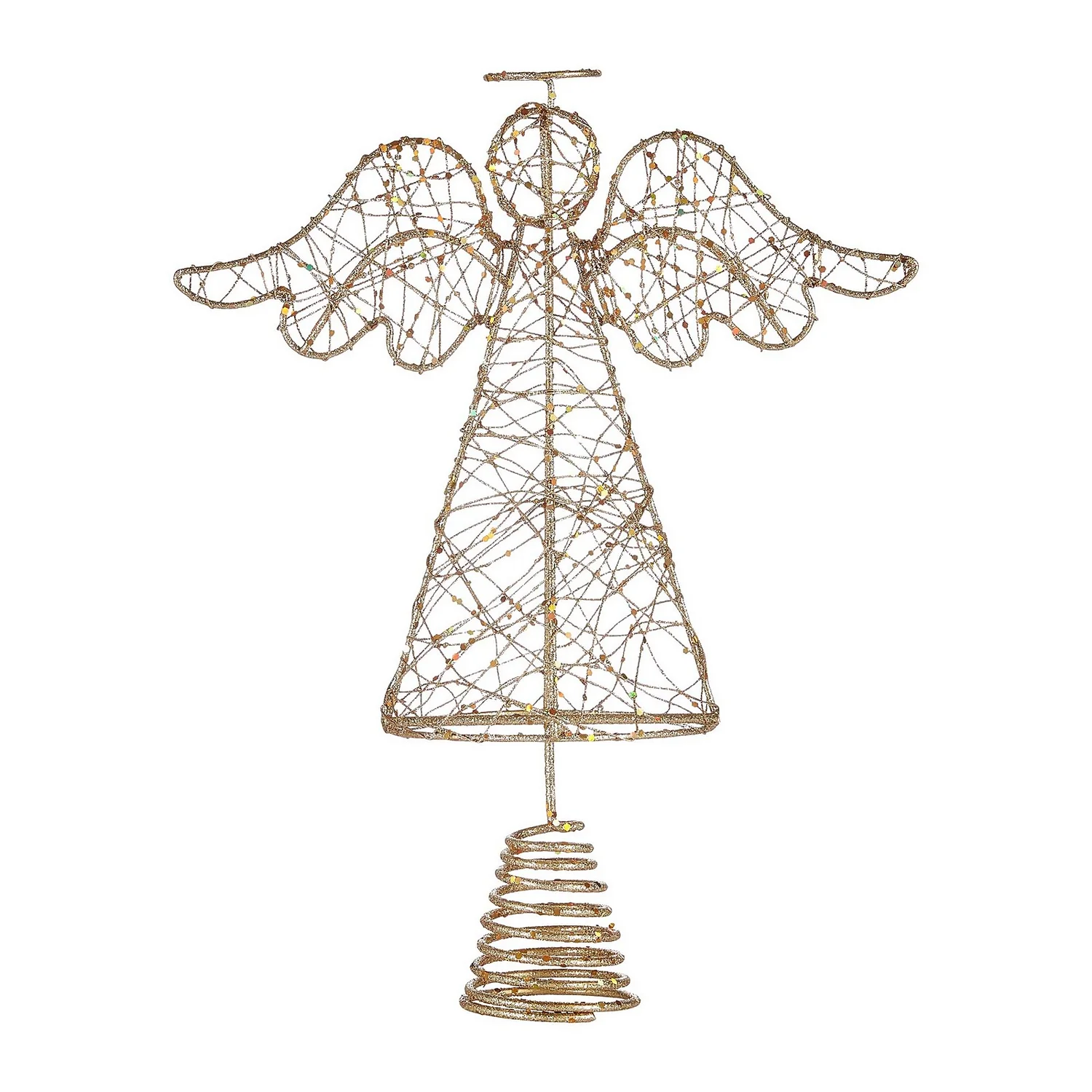 Gold Glitter Angel Christmas Tree Topper 1 Gold Glitter Angel Christmas Tree Topper