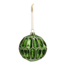 Deco Luxe Glass Christmas Tree Bauble - Green