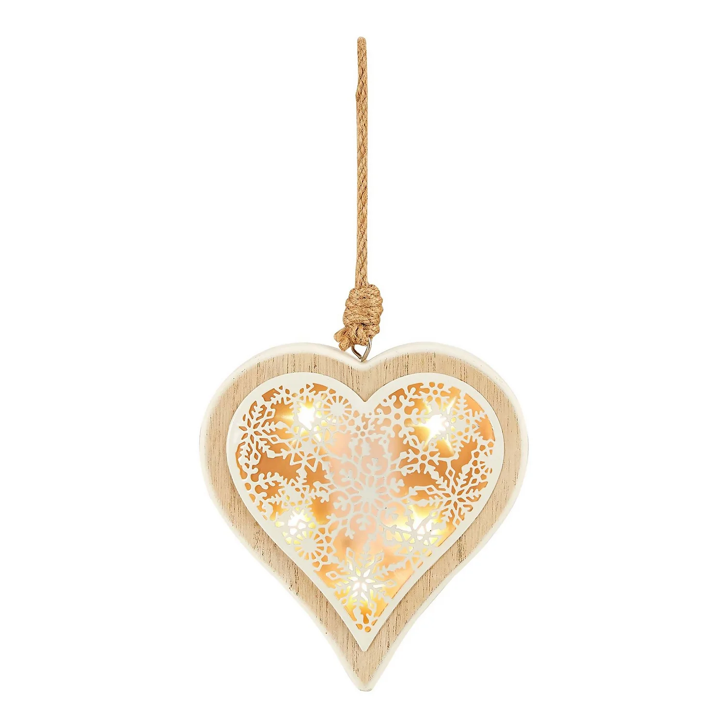 Hanging Heart Christmas Tree Decoration (Battery Operated) 1 Hanging Heart Christmas Tree Decoration (Battery Operated)