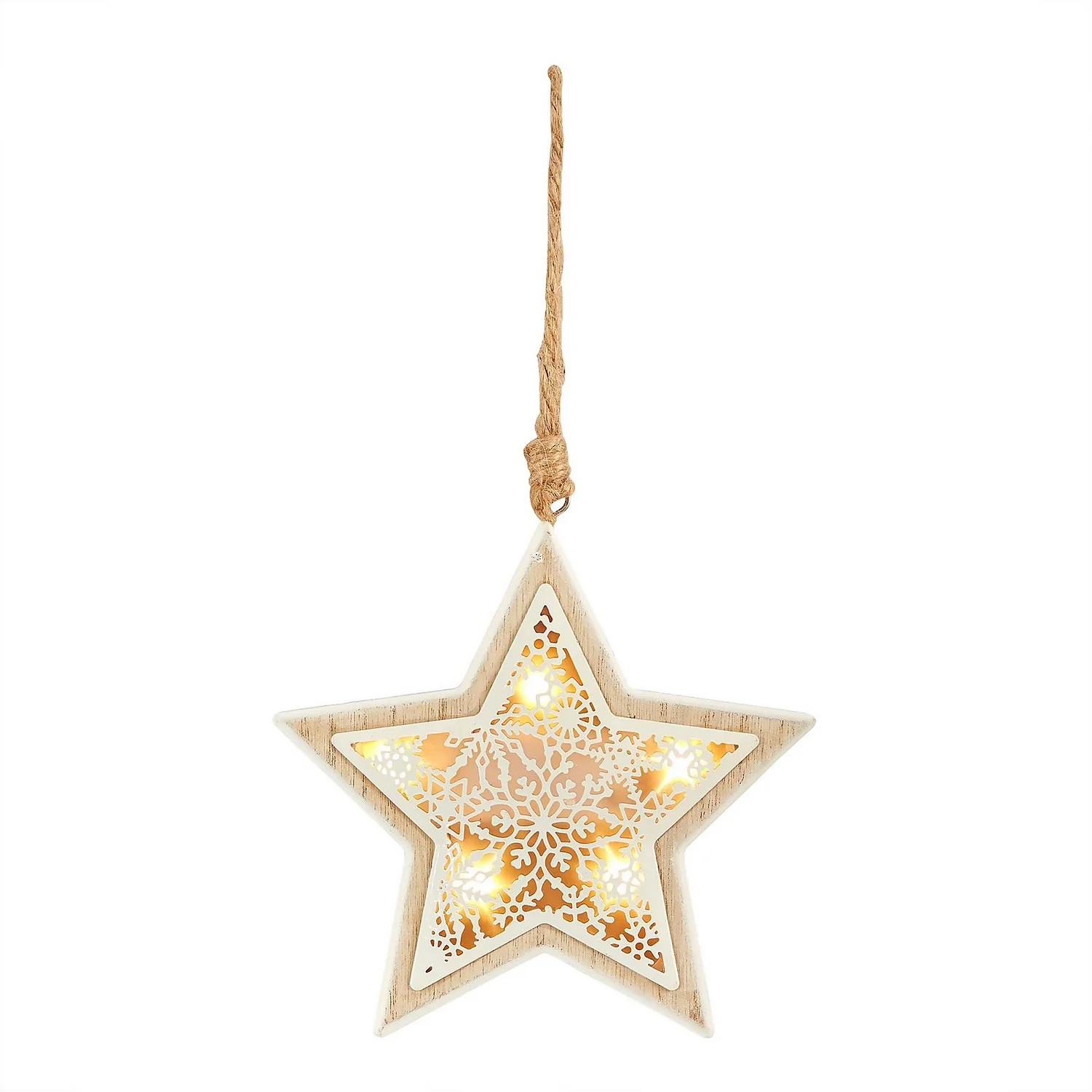 Hanging Star Christmas Tree Decoration (Battery Operated) 1 Hanging Star Christmas Tree Decoration (Battery Operated)