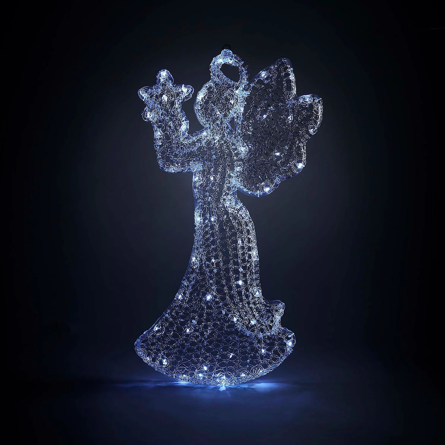 Angel Spun Acrylic LED Christmas Light Decoration - 60cm 1 Angel Spun Acrylic LED Christmas Light Decoration - 60cm