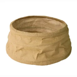 Natural Burlap Pop Up Round Christmas Tree Skirt - 68cm