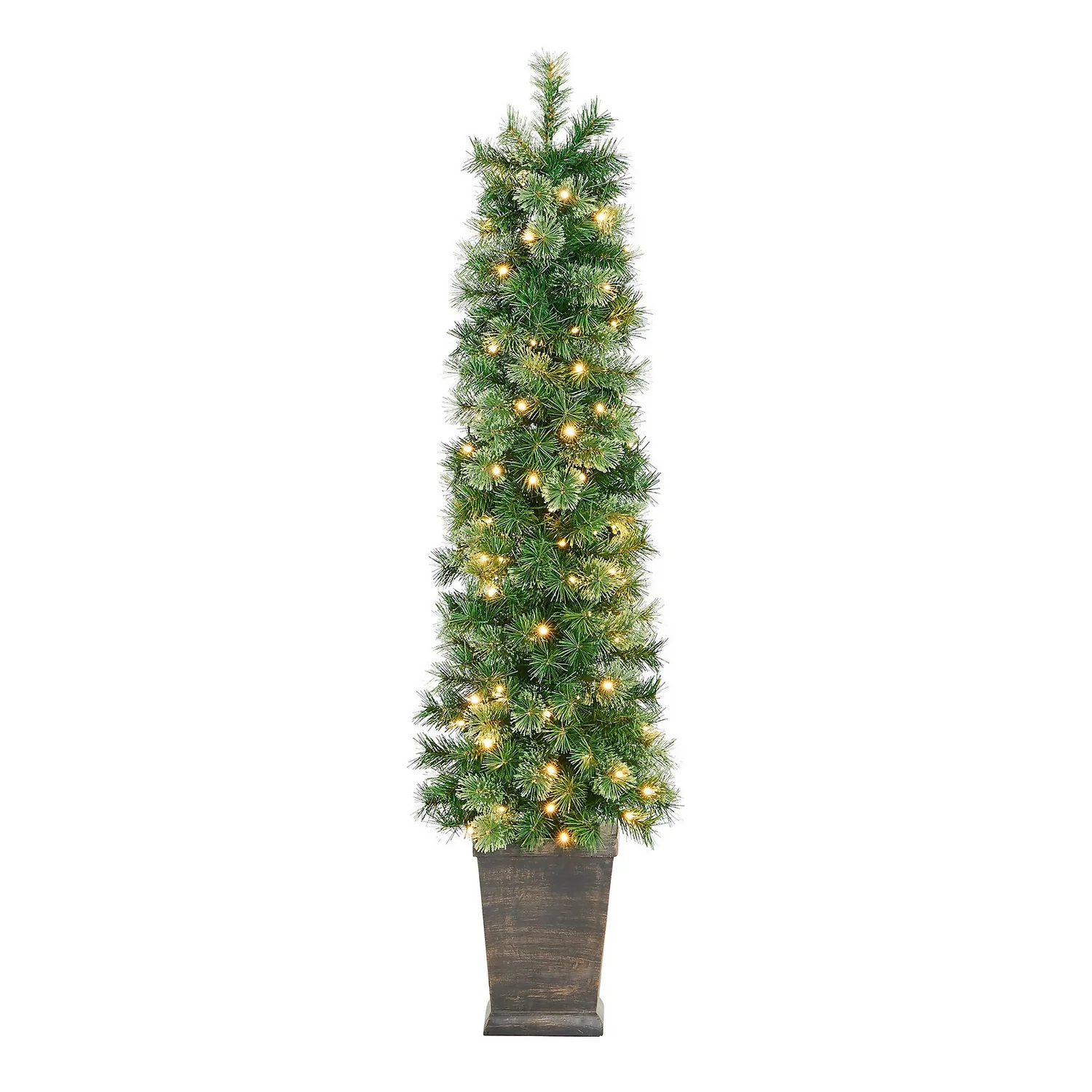 5ft Cashmere Potted Pre-lit Artificial Christmas Tree 1 5ft Cashmere Potted Pre-lit Artificial Christmas Tree