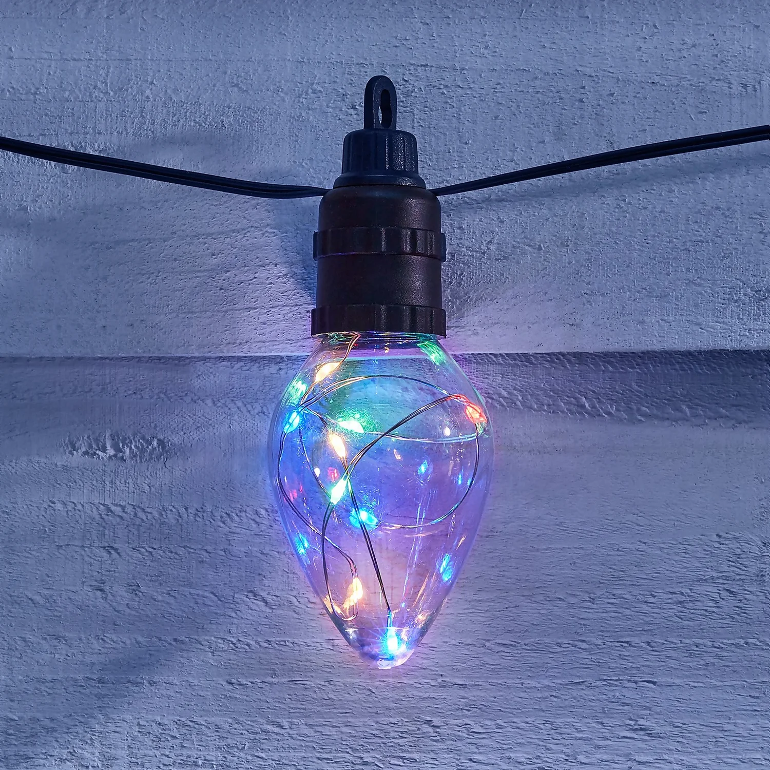 10 Twinkling Cone Copper Wire LED Connectable Outdoor Christmas String Lights - Colour Changing 2 10 Twinkling Cone Copper Wire LED Connectable Outdoor Christmas String Lights - Colour Changing - Image 2
