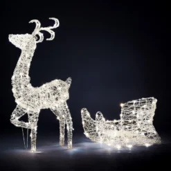 Acrylic 3D LED Reindeer & Sleigh 3-in-1 Outdoor Christmas Light - Warm & Cool White 10 Acrylic 3D LED Reindeer & Sleigh 3-in-1 Outdoor Christmas Light - Warm & Cool White -Yankee Candle Shop 13695726 1024982767579830