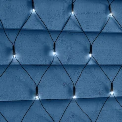 2x1m LED Timer Net Outdoor Christmas Light - Bright White (Battery Operated)