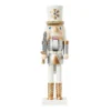 Silver Wooden Nutcracker Figure Christmas Decoration - 36cm