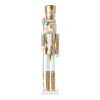 Gold Wooden Nutcracker Figure Christmas Decoration - 80cm