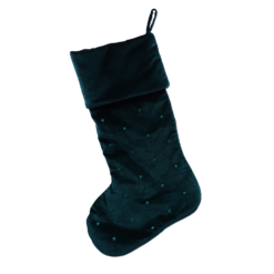 Velvet Christmas Stocking - Green