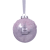 Light Pink Beaded Satin Christmas Tree Bauble - 90mm