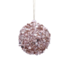 Pink Beaded Pearl Christmas Tree Bauble - 80mm