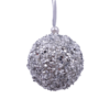 Silver Sequin Christmas Tree Bauble - 100mm