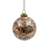 Gold & Silver Foil Christmas Tree Bauble - 90mm