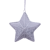Silver Mesh Sequin Star Christmas Tree Decoration