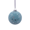 Duck Egg Beaded Shatterproof Christmas Tree Bauble - 90mm