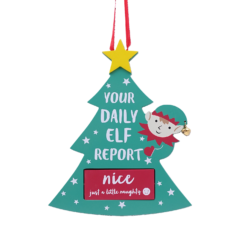 Elf Report Christmas Tree Decoration