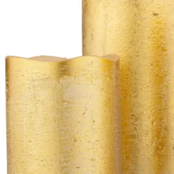 3 LED Christmas Pillar Candles - Gold (Battery Operated) -Yankee Candle Shop 13700645 4134966107520464