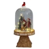 Santa Light Up Glass Christmas Decoration (Battery Operated)