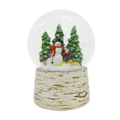 Snowman With Dog Snow Globe