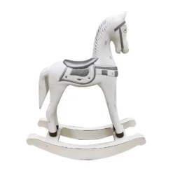 White & Gold Wooden Rocking Horse Christmas Decoration -Yankee Candle Shop 13714916 3494984568895861