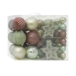 Elegance Shatterproof Christmas Tree Decorations - Pack Of 60