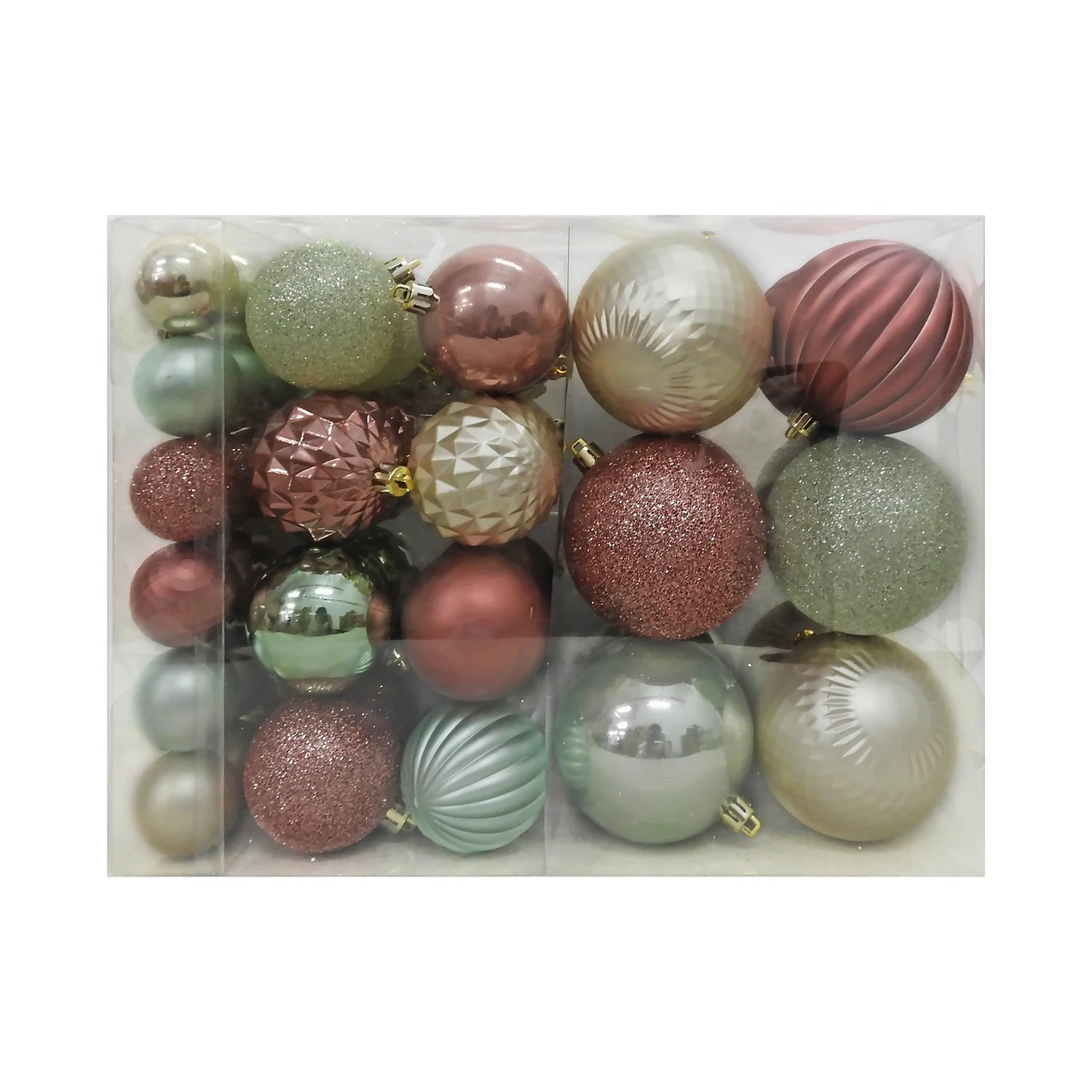 Elegance Shatterproof Christmas Tree Decorations - Pack Of 60 2 Elegance Shatterproof Christmas Tree Decorations - Pack Of 60 - Image 2