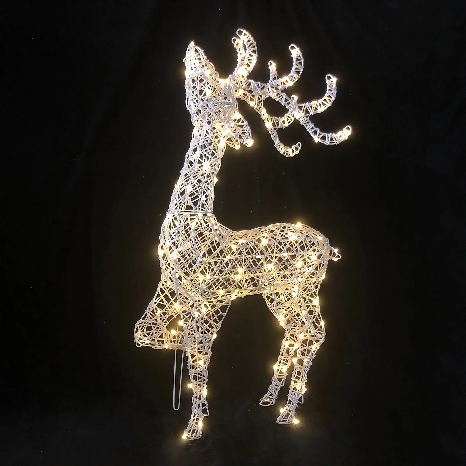 White LED Standing Reindeer Warm White 3D Outdoor Christmas Light - 1m 1 White LED Standing Reindeer Warm White 3D Outdoor Christmas Light - 1m