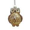 Glass Owl Christmas Tree Decoration