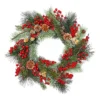 Natural Foliage With Red Berries Luxury Christmas Wreath - 55cm