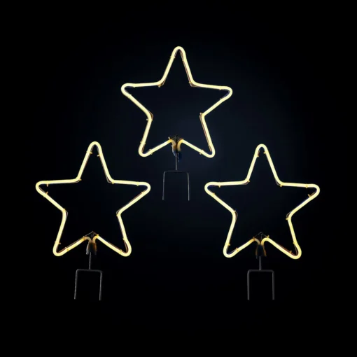 Neon Star LED Christmas Stake Lights - Pack Of 3 7 Neon Star LED Christmas Stake Lights - Pack Of 3 -Yankee Candle Shop 13733817 1924982754569931